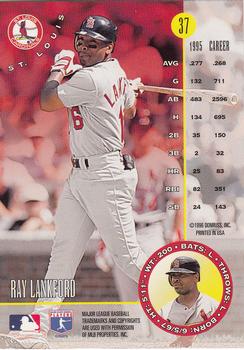1996 Leaf #37 Ray Lankford Back