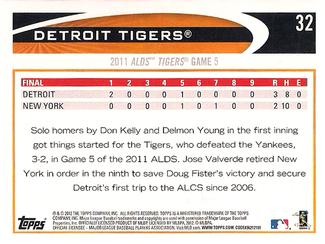 2012 Topps Mini #32 Detroit Tigers Back