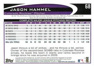 2012 Topps Mini #68 Jason Hammel Back
