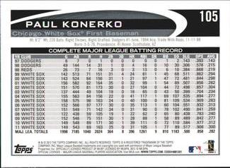 2012 Topps Mini #105 Paul Konerko Back