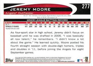 2012 Topps Mini #277 Jeremy Moore Back