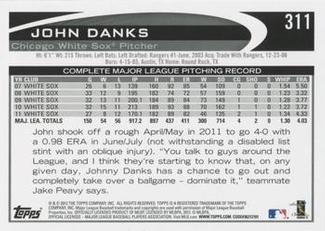 2012 Topps Mini #311 John Danks Back