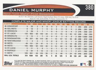 2012 Topps Mini #380 Daniel Murphy Back