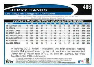 2012 Topps Mini #486 Jerry Sands Back