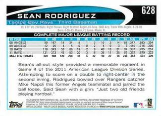 2012 Topps Mini #628 Sean Rodriguez Back