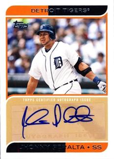 2012 Topps Mini - Autographs #MA-5 Jhonny Peralta Front