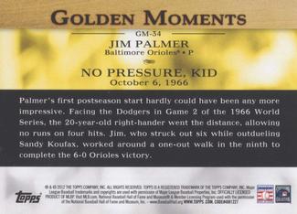 2012 Topps Mini - Golden Moments #GM-34 Jim Palmer Back