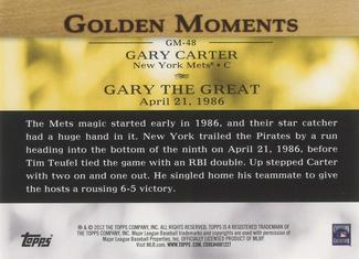 2012 Topps Mini - Golden Moments #GM-48 Gary Carter Back