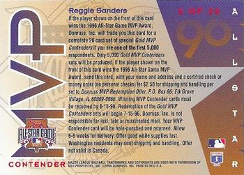 1996 Leaf - All-Star Game MVP Contenders #6 Reggie Sanders Back