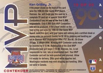 1996 Leaf - All-Star Game MVP Contenders #18 Ken Griffey, Jr. Back