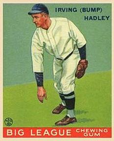 1933 Goudey (R319) #140 Bump Hadley Front