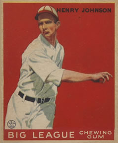 1933 Goudey (R319) #14 Hank Johnson Front