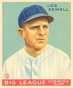 1933 Goudey (R319) #165 Joe Sewell Front