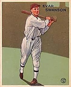 1933 Goudey (R319) #195 Evar Swanson Front