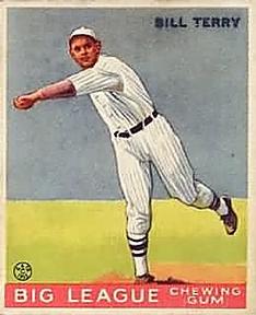 1933 Goudey (R319) #20 Bill Terry Front
