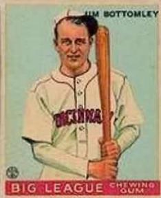 1933 Goudey (R319) #44 Jim Bottomley Front