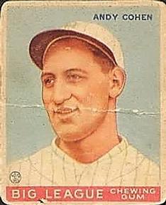 1933 Goudey (R319) #52 Andy Cohen Front