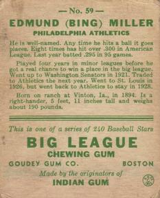 1933 Goudey (R319) #59 Edmund 