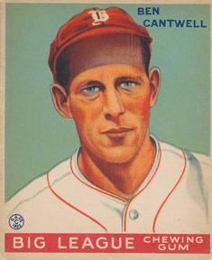 1933 Goudey (R319) #139 Ben Cantwell Front