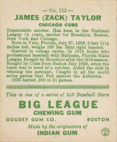 1933 Goudey (R319) #152 James 