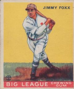 1933 Goudey (R319) #154 Jimmie Foxx Front
