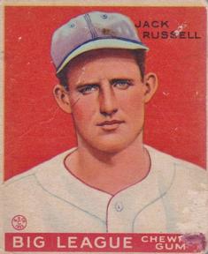 1933 Goudey (R319) #167 Jack Russell Front