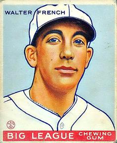 1933 Goudey (R319) #177 Walter French Front