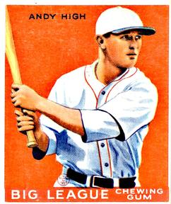 1933 Goudey (R319) #182 Andy High Front
