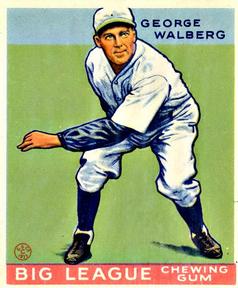1933 Goudey (R319) #183 Rube Walberg Front