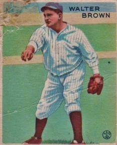 1933 Goudey (R319) #192 Walter Brown Front