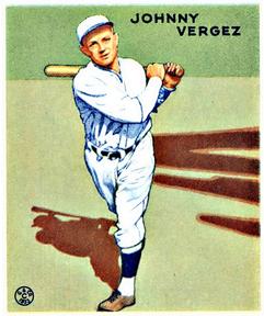 1933 Goudey (R319) #233 Johnny Vergez Front