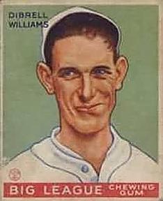 1933 Goudey (R319) #82 Dib Williams Front