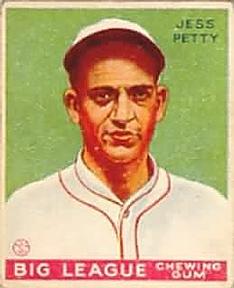 1933 Goudey (R319) #90 Jess Petty Front
