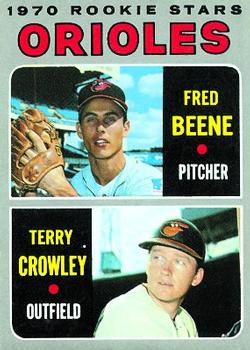 1970 Topps #121 Orioles 1970 Rookie Stars (Fred Beene / Terry Crowley) Front