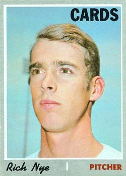 1970 Topps #139 Rich Nye Front