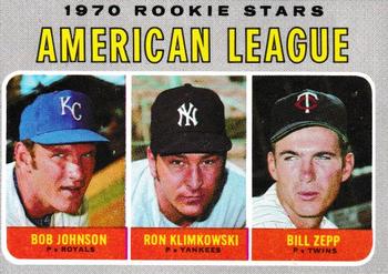 1970 Topps #702 A.L. 1970 Rookie Stars (Bob Johnson / Ron Klimkowski / Bill Zepp) Front