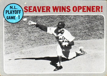 1970 Topps #195 N.L Playoff Game 1 - Seaver Wins Opener! Front