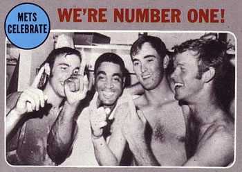 1970 Topps #198 Mets Celebrate: We're Number One! Front