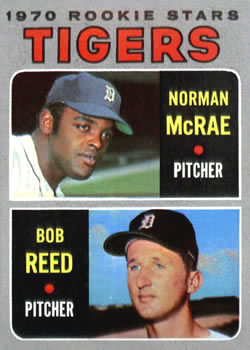 1970 Topps #207 Tigers 1970 Rookie Stars (Norman McRae / Bob Reed) Front