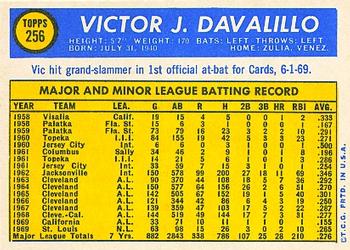 1970 Topps #256 Vic Davalillo Back