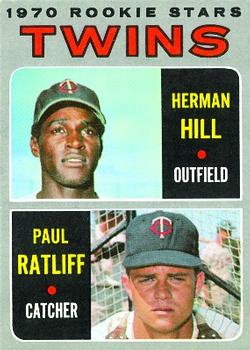 1970 Topps #267 Twins 1970 Rookie Stars (Herman Hill / Paul Ratliff) Front