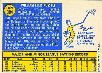 1970 Topps #304 Bill Russell Back