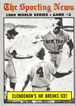 1970 Topps #306 World Series Game 2 - Clendenon's HR Breaks Ice! Front