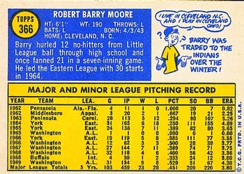 1970 Topps #366 Barry Moore Back