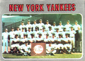 1970 Topps #399 New York Yankees Front