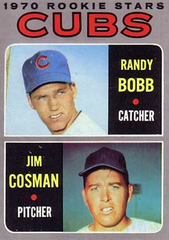 1970 Topps #429 Cubs 1970 Rookie Stars (Randy Bobb / Jim Cosman) Front