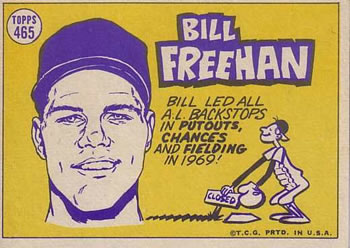 1970 Topps #465 Bill Freehan Back