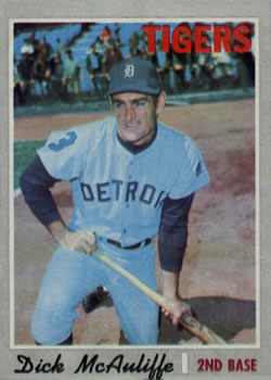 1970 Topps #475 Dick McAuliffe Front