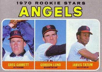 1970 Topps #642 Angels 1970 Rookie Stars (Greg Garrett / Gordon Lund / Jarvis Tatum) Front