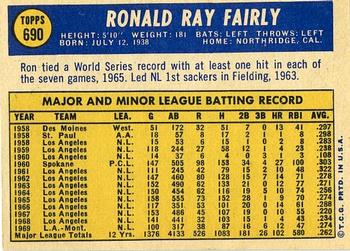 1970 Topps #690 Ron Fairly Back